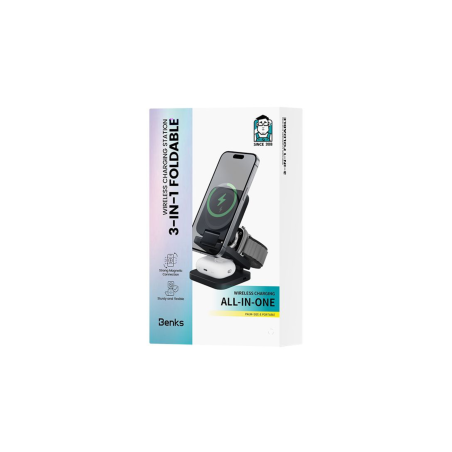 Support de Charge Sans Fil 3-en-1 JuicePod Benks - Charge Rapide et Connexion Magnétique Puissante p… — Benks · Smarty Paris 18e